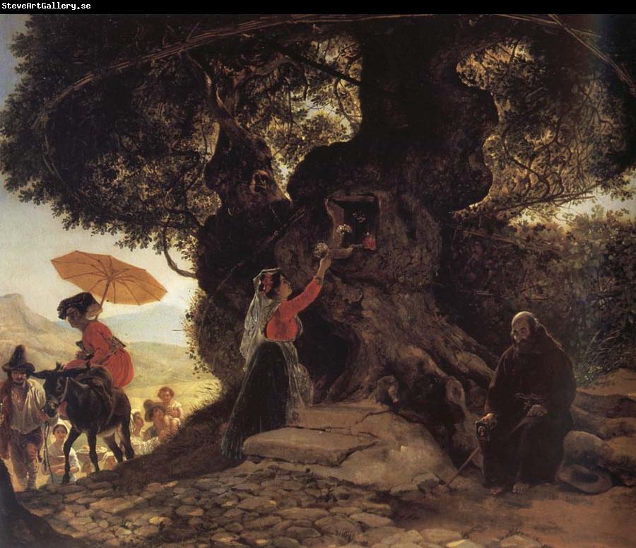Karl Briullov At the Madonna-s oak
